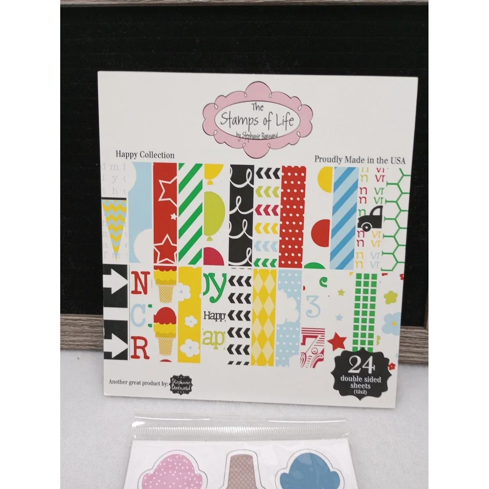 The Stamps of Life Happy Collection Paper Pad & Ice Cream Embellishments
